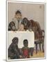 "Group of Young Primates", Young Monkeys and Children-E. Yarrow-Mounted Art Print