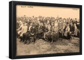 Group on Benches-null-Framed Poster