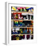 Group Photo of Clowns' Shoes at a Week Long Latin American Clown Convention in Mexico City-null-Framed Photographic Print