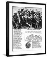 Group Photograph of 39 Athletes and Winners of 40 Gold Medals at the 1956 Melbourne Olympics-null-Framed Photographic Print