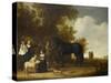 Group Portrait in a Landscape (An Open-Air Party)-Jacob Gerritsz Cuyp-Stretched Canvas