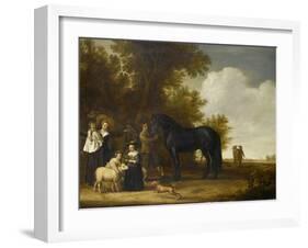 Group Portrait in a Landscape (An Open-Air Party)-Jacob Gerritsz Cuyp-Framed Art Print