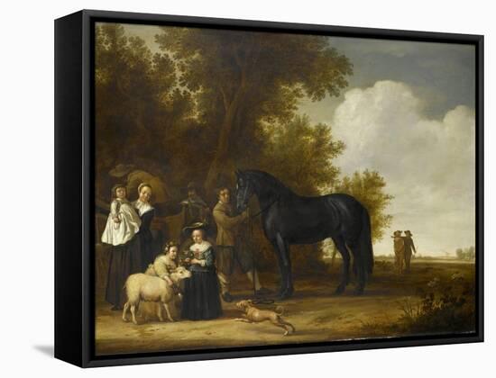 Group Portrait in a Landscape (An Open-Air Party)-Jacob Gerritsz Cuyp-Framed Stretched Canvas