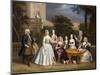 Group Portrait of a Family, in the Grounds of a Country House-Benjamin Ferrers-Mounted Giclee Print