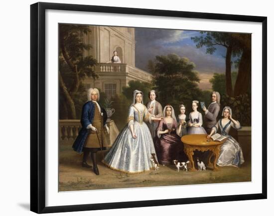 Group Portrait of a Family, in the Grounds of a Country House-Benjamin Ferrers-Framed Giclee Print