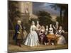 Group Portrait of a Family, in the Grounds of a Country House-Benjamin Ferrers-Mounted Giclee Print