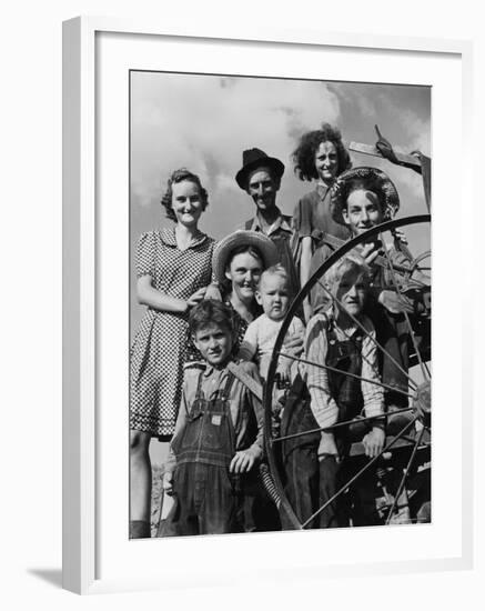 Group Portrait of a Farmer and His Family-Alfred Eisenstaedt-Framed Photographic Print