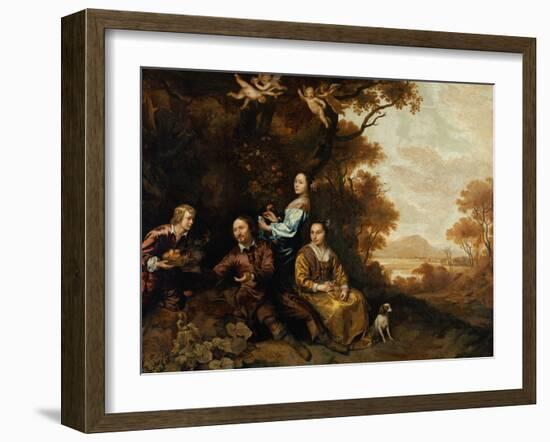 Group Portrait of a Gentleman, His Wife and Daughter-Jan Mytens-Framed Giclee Print