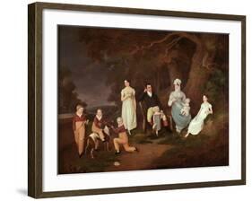 Group Portrait of a Squire, His Wife and Children on the Edge of the New Forest, 1817-Doris Allison-Framed Giclee Print