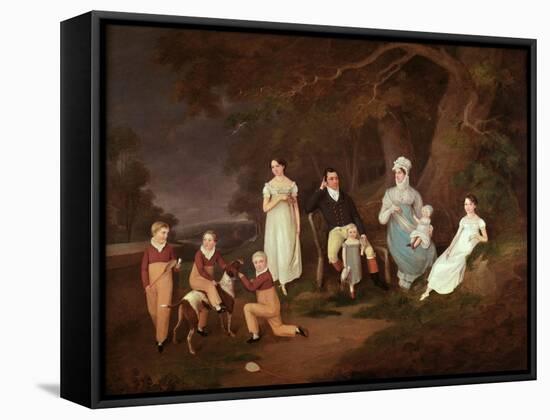 Group Portrait of a Squire, His Wife and Children on the Edge of the New Forest, 1817-Doris Allison-Framed Stretched Canvas