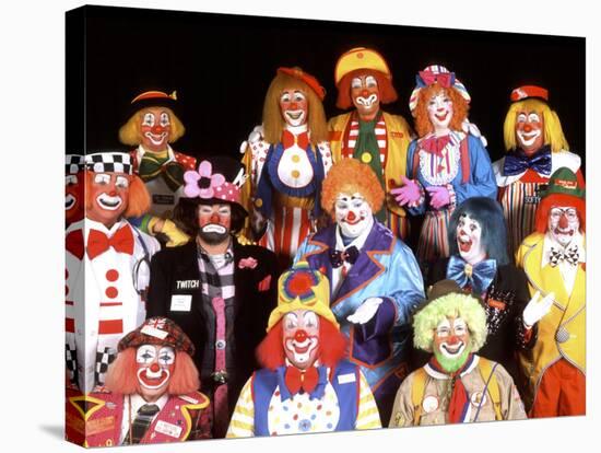 Group Portrait of Clowns-Bill Bachmann-Stretched Canvas