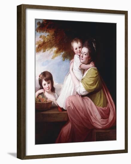 Group Portrait of Dorothy Stables and Her Daughters-George Romney-Framed Giclee Print