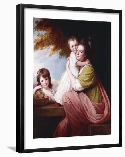 Group Portrait of Dorothy Stables and Her Daughters-George Romney-Framed Giclee Print