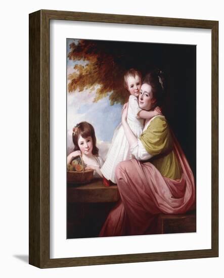 Group Portrait of Dorothy Stables and Her Daughters-George Romney-Framed Giclee Print