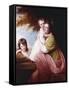 Group Portrait of Dorothy Stables and Her Daughters-George Romney-Framed Stretched Canvas