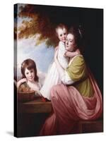 Group Portrait of Dorothy Stables and Her Daughters-George Romney-Stretched Canvas