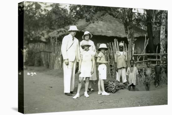 Group Portrait of Europeans and Locals, Sierra Leone, 20th Century-null-Stretched Canvas