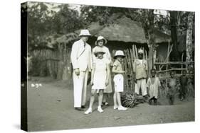 Group Portrait of Europeans and Locals, Sierra Leone, 20th Century-null-Stretched Canvas