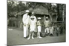 Group Portrait of Europeans and Locals, Sierra Leone, 20th Century-null-Mounted Giclee Print
