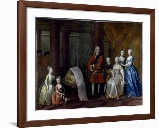 Group Portrait of Frederick, Prince of Wales, with His Brother the Duke of Cumberland and their…-William Aikman-Framed Giclee Print