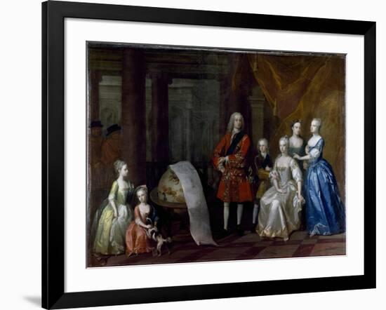 Group Portrait of Frederick, Prince of Wales, with His Brother the Duke of Cumberland and their…-William Aikman-Framed Giclee Print
