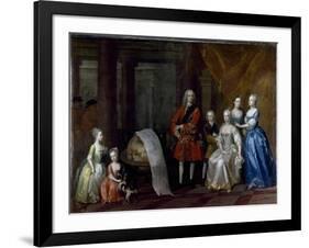 Group Portrait of Frederick, Prince of Wales, with His Brother the Duke of Cumberland and their…-William Aikman-Framed Giclee Print