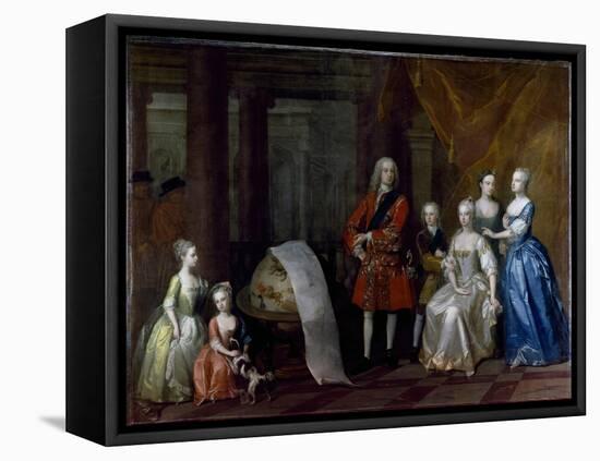 Group Portrait of Frederick, Prince of Wales, with His Brother the Duke of Cumberland and their…-William Aikman-Framed Stretched Canvas