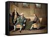 Group Portrait of Sergeant-at-Arms Bonfoy, His Son, and John Clementson-John Hamilton Mortimer-Framed Stretched Canvas