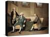 Group Portrait of Sergeant-at-Arms Bonfoy, His Son, and John Clementson-John Hamilton Mortimer-Stretched Canvas