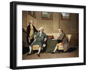 Group Portrait of Sergeant-at-Arms Bonfoy, His Son, and John Clementson-John Hamilton Mortimer-Framed Giclee Print