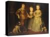 Group Portrait of the Children of King Charles I, Full Length-Sir Anthony Van Dyck-Stretched Canvas