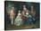 Group Portrait of the Harrach Family Playing Backgammon Including General Count Ferdinand Harrach-Johann Wilhelm Hoffnas-Stretched Canvas