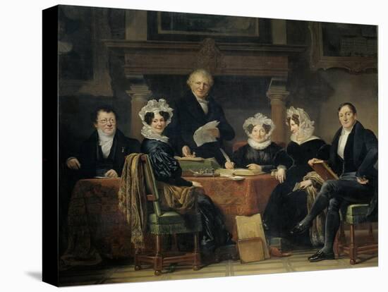 Group Portrait of the Regents and Regentesses of the Lepers Home of Amsterdam-Jan Adam Kruseman-Stretched Canvas