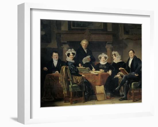 Group Portrait of the Regents and Regentesses of the Lepers Home of Amsterdam-Jan Adam Kruseman-Framed Art Print