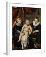 Group Portrait of Three Brothers-Thomas de Keyser-Framed Art Print