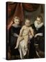 Group Portrait of Three Brothers-Thomas de Keyser-Stretched Canvas