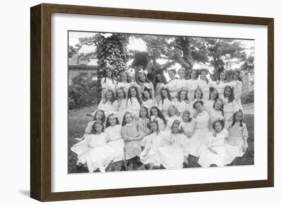 Group Portrait of Unidentified Little Girls-William Davis Hassler-Framed Photographic Print