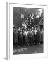 Group Portrait of Workers, Edgar Allens Steel Foundry, Sheffield, South Yorkshire, 1963-Michael Walters-Framed Photographic Print