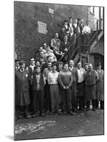Group Portrait of Workers, Edgar Allens Steel Foundry, Sheffield, South Yorkshire, 1963-Michael Walters-Mounted Photographic Print