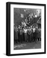 Group Portrait of Workers, Edgar Allens Steel Foundry, Sheffield, South Yorkshire, 1963-Michael Walters-Framed Photographic Print