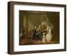 Group Portrait, Probably of the Raikes Family, c.1730-32-Gawen Hamilton-Framed Premium Giclee Print