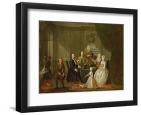 Group Portrait, Probably of the Raikes Family, c.1730-32-Gawen Hamilton-Framed Giclee Print