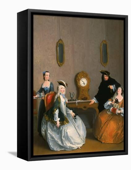 Group Preparing to Go to a Masked Ball-Giuseppe Gobbis-Framed Stretched Canvas