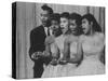 Group Singing on "American Bandstand"-null-Stretched Canvas