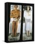 Group Statue Portraying Rahotep and Nofret, Painted Limestone from Meidum-null-Framed Stretched Canvas