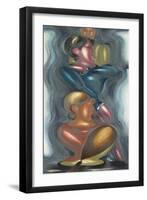 Group with Blue Ecstasy-Oskar Schlemmer-Framed Giclee Print