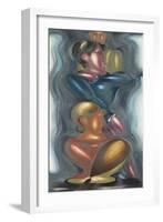 Group with Blue Ecstasy-Oskar Schlemmer-Framed Giclee Print