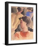 Group with Red Boy; Gruppe Mit Rotem Knaben, 1931-Oskar Schlemmer-Framed Giclee Print