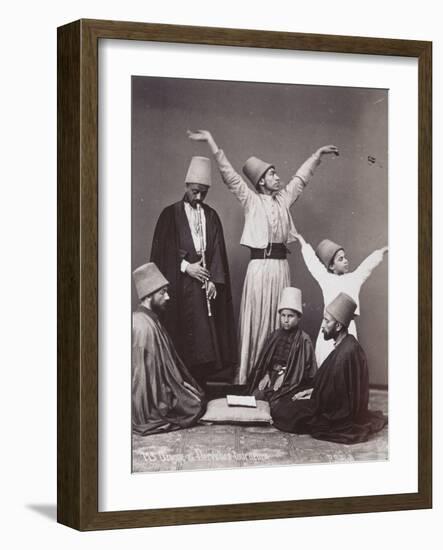 Groupe de derviches tourneurs-A. Pascal Sebah-Framed Giclee Print