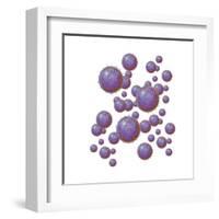 Grouping of Virus Particles-null-Framed Art Print